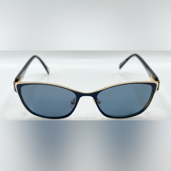 Laura Ashley Grace 1 Black Gold Oval Sunglasses Frames Only - Picture 3 of 8